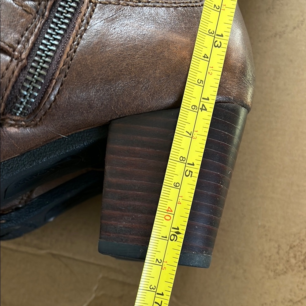 Born Brown Leather Knee-High Heeled Boots - Picture 16 of 16